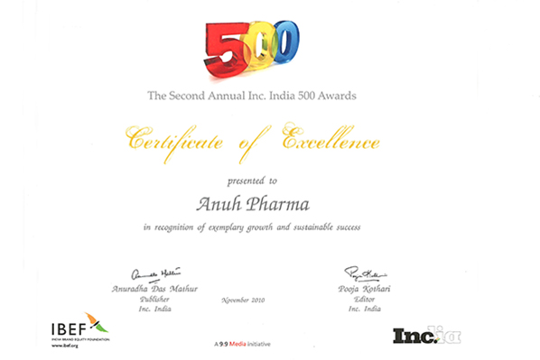 The Second Annual Inc. Top 500 Award