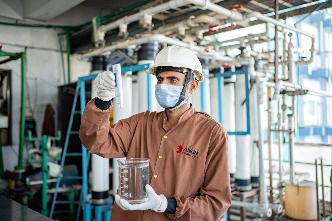 Testing treated water quality