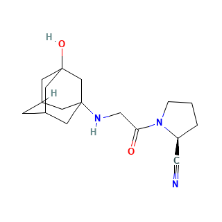 Vildagliptin chemical structure